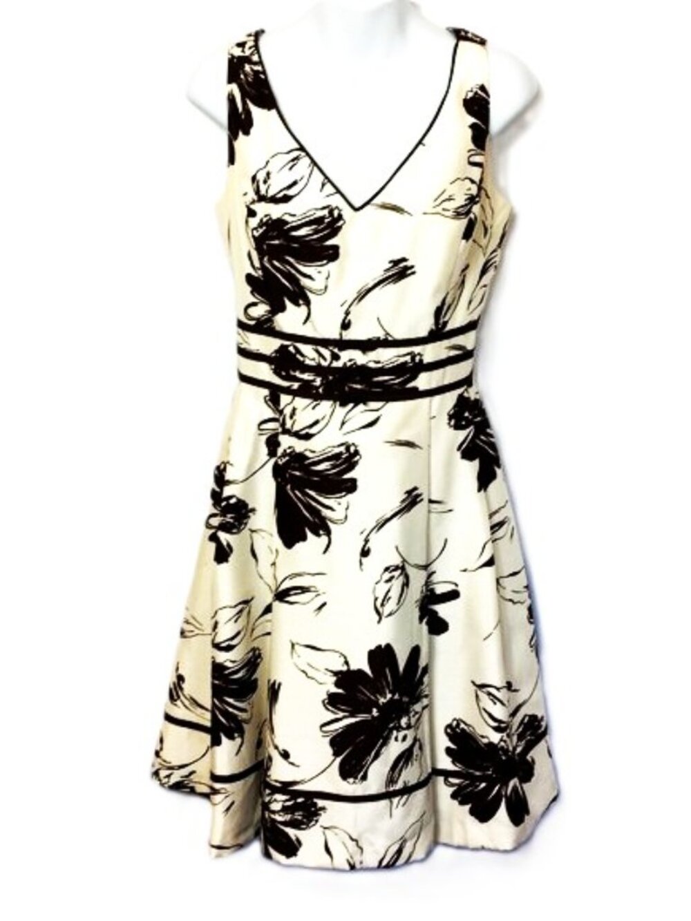 Positive Attitude Fit and Flare V Neck Sundress Sz 12